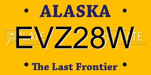 EVZ28W Alaska License Plate