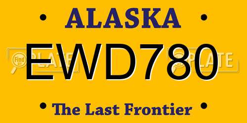 EWD780 Alaska License Plate