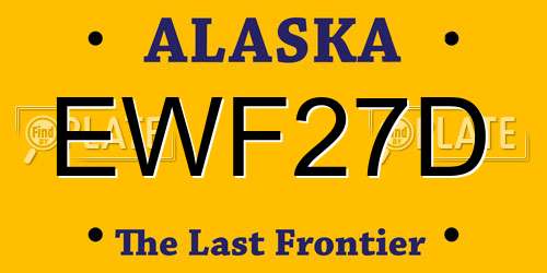 EWF27D Alaska License Plate