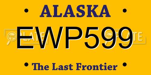 EWP599 Alaska License Plate