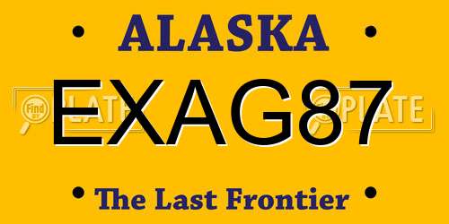 EXAG87 Alaska License Plate