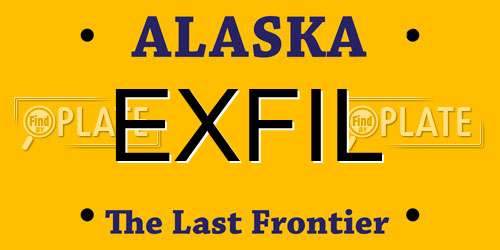 EXFIL Alaska License Plate