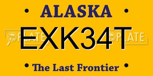 EXK34T Alaska License Plate
