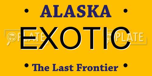 EXOTIC Alaska License Plate
