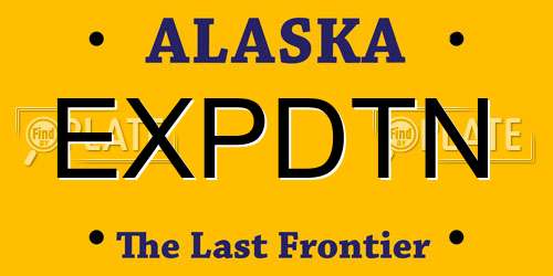 EXPDTN Alaska License Plate
