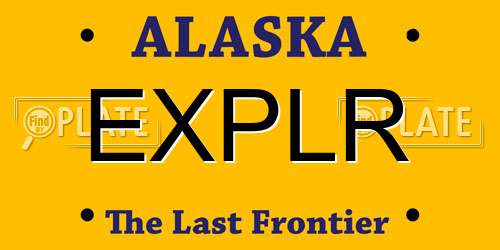 EXPLR Alaska License Plate