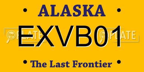 EXVB01 Alaska License Plate