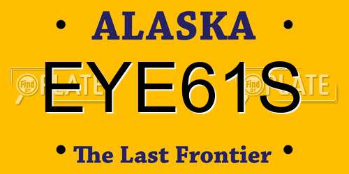 EYE61S Alaska License Plate