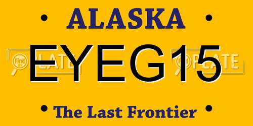 EYEG15 Alaska License Plate