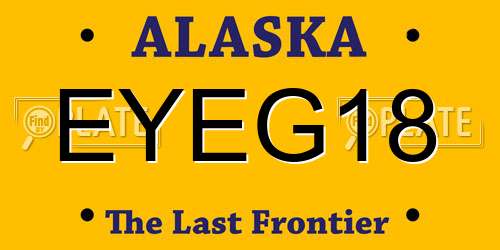 EYEG18 Alaska License Plate