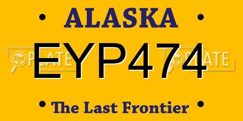 EYP474 Alaska License Plate