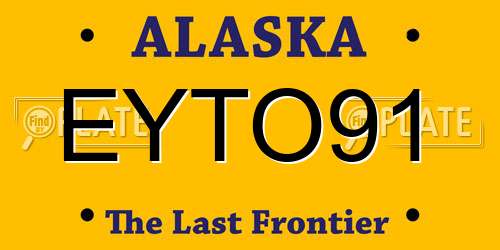 EYTO91 Alaska License Plate