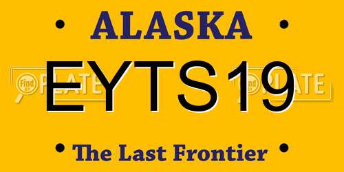 EYTS19 Alaska License Plate