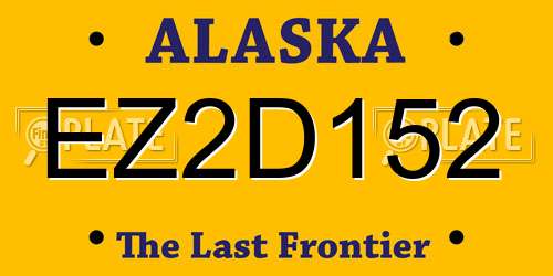 EZ2D152 Alaska License Plate