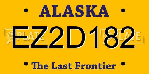 EZ2D182 Alaska License Plate