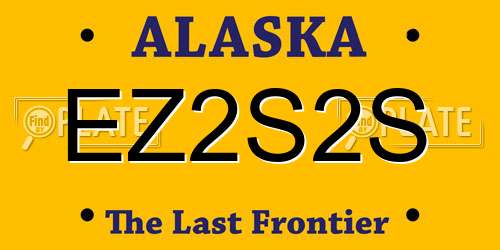 EZ2S2S Alaska License Plate