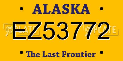EZ53772 Alaska License Plate