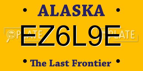 EZ6L9E Alaska License Plate