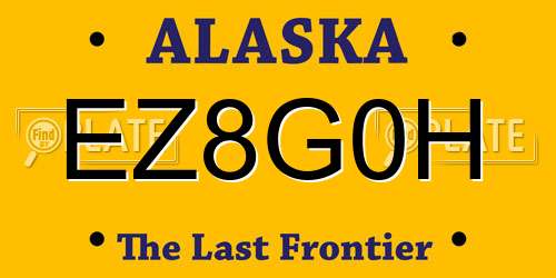 EZ8G0H Alaska License Plate