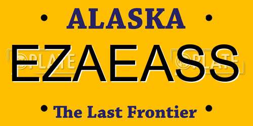 EZAEASS Alaska License Plate