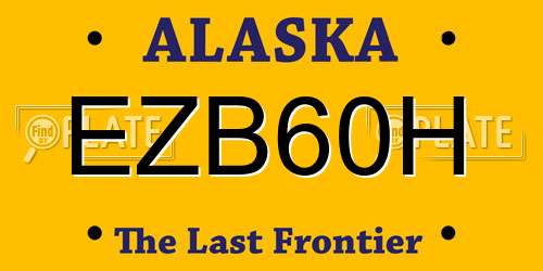 EZB60H Alaska License Plate