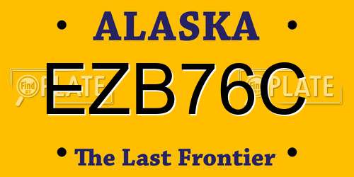 EZB76C Alaska License Plate