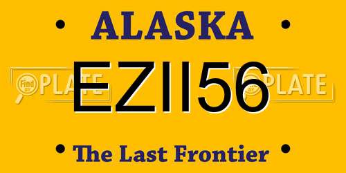 EZII56 Alaska License Plate