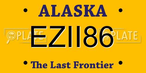 EZII86 Alaska License Plate