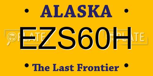 EZS60H Alaska License Plate