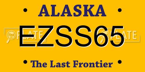 EZSS65 Alaska License Plate