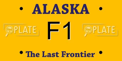 F1 Alaska License Plate