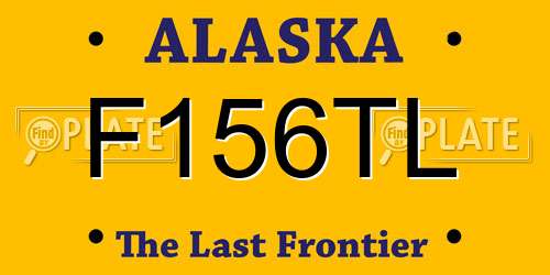 F156TL Alaska License Plate