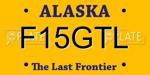 F15GTL Alaska License Plate