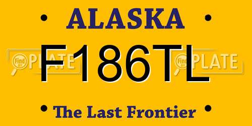 F186TL Alaska License Plate