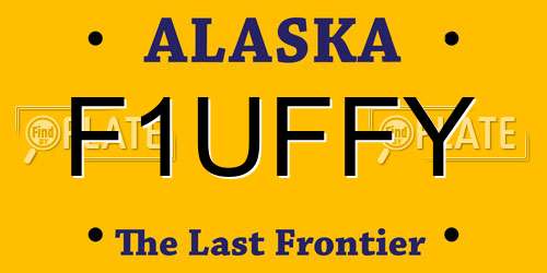 F1UFFY Alaska License Plate