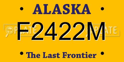 F2422M Alaska License Plate