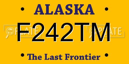 F242TM Alaska License Plate