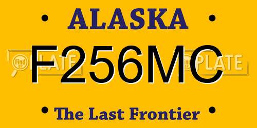 F256MC Alaska License Plate