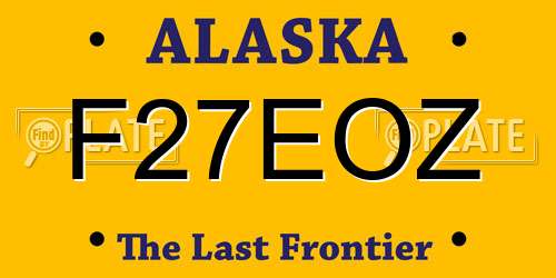 F27EOZ Alaska License Plate