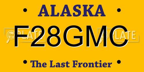 F28GMC Alaska License Plate