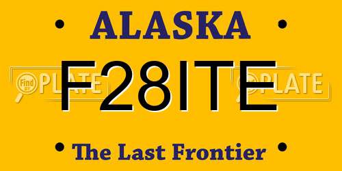 F28ITE Alaska License Plate