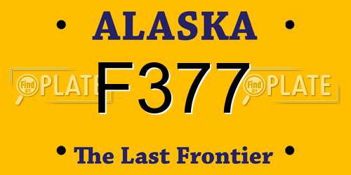 F377 Alaska License Plate