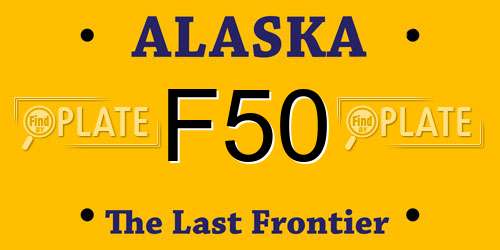 F50 Alaska License Plate
