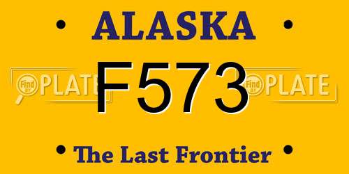 F573 Alaska License Plate
