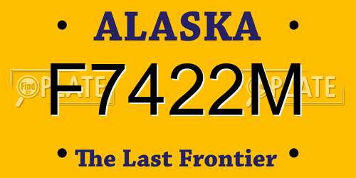 F7422M Alaska License Plate