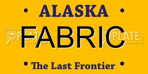 FABRIC Alaska License Plate
