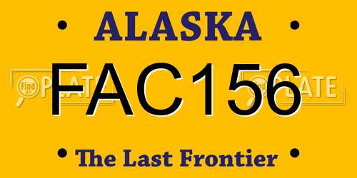 FAC156 Alaska License Plate