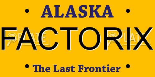 FACTORIX Alaska License Plate