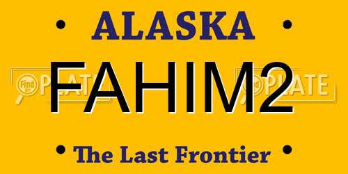 FAHIM2 Alaska License Plate