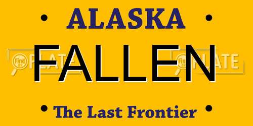 FALLEN Alaska License Plate